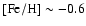 $\rm [Fe/H]\sim -0.6$