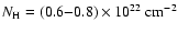 $N_{\rm H} = (0.6{-}0.8) \times 10^{22}~{\rm cm^{-2}}$