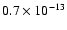 $0.7\times 10^{-13}$
