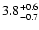 $\rm 3.8_{-0.7}^{+0.6}$