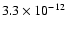 $3.3\times 10^{-12}$
