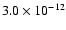 $3.0\times 10^{-12}$