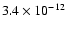 $3.4\times 10^{-12}$