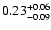 $\rm0.23^{+0.06}_{-0.09}$