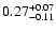 $\rm0.27^{+0.07}_{-0.11}$