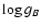 $\log g_{B}$