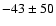 $-43\pm50$