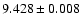 $9.428\pm0.008$