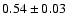 $0.54\pm0.03$