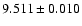 $9.511\pm0.010$