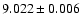 $9.022\pm0.006$