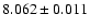 $8.062\pm0.011$