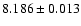 $8.186\pm0.013$