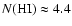 $N({\rm HI}) \approx 4.4$