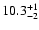 $\rm 10.3^{+1}_{-2}$