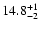 $\rm 14.8^{+1}_{-2}$