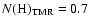 $N({\rm H})_{{\rm TMR}}=0.7$