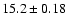 $15.2 \pm 0.18$
