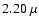 $2.20~\mu $