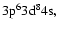$\rm 3p^63d^84s,$