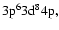 $\rm 3p^63d^84p,$