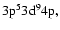 $\rm 3p^53d^94p,$