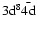 $\rm 3d^8\bar{\rm 4d}$