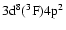 $\rm 3d^8(^3F)4p^2$