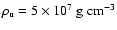 $\rho_ {\rm u}= 5 \times 10^7 ~{\rm g} ~{\rm cm}^{-3}$