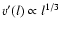 $v'(l) \propto l^{1/3}$