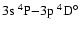 $\rm 3s\ ^4P{-}3p\ ^4D^\circ$