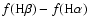 $f({\rm H}\beta)-f({\rm H}\alpha)$