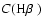 $C(\mbox{H$\beta$ })$