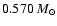 $0.570 ~M_{\odot}$