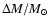 ${\Delta }M/M_{\odot}$