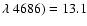 $\lambda~4686) = 13.1$