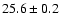 $25.6 \pm 0.2$
