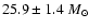 $25.9 \pm 1.4~M_{\odot}$