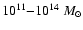$10^{11}{-}10^{14}~M_\odot$
