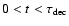 $0 < t < \tau_{\rm dec}$