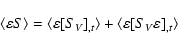 \begin{displaymath}\nonumber
\langle \varepsilon S \rangle = \langle \varepsilon...
... \rangle + \langle \varepsilon [S_{V}\varepsilon]_{,t} \rangle
\end{displaymath}