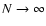 $N\rightarrow \infty$