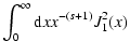 $\displaystyle \int _{0} ^{\infty} {\rm d} x x^{-(s+1)} J_{1} ^{2} (x)$