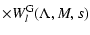 $\displaystyle \times W_{l}^{\rm G} (\Lambda, M, s)$