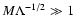 $M \Lambda^{-1/2} \gg 1$