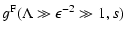 $\displaystyle g^{\rm F} (\Lambda \gg \epsilon ^{-2} \gg 1, s)$