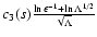$ c_3 (s)
{\ln \epsilon^{-1} + \ln \Lambda ^{1/2} \over \sqrt{\Lambda} } $