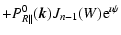 $\displaystyle + P^0_{R\parallel }(\vec{k})J_{n-1}(W){\rm e}^{\imath \psi }$