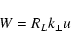 \begin{displaymath}W = R_L k_{\perp} u
\end{displaymath}