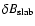 $\delta B_{\rm slab}$